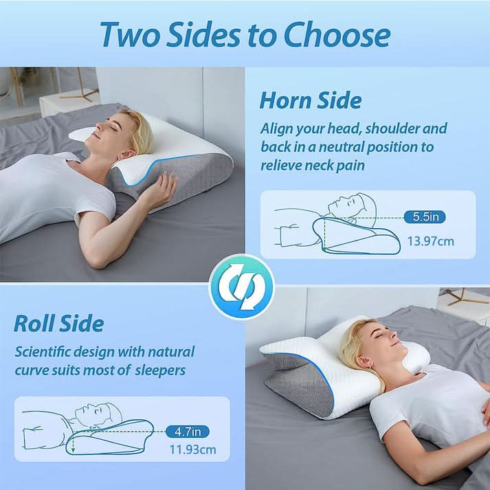 ⏰ 40 % RABATT – Nur für kurze Zeit ✨Memory Foam Nackenkissen 🌙 Ergonomisch & Langsam Rückfedernd für Seitenschläfer