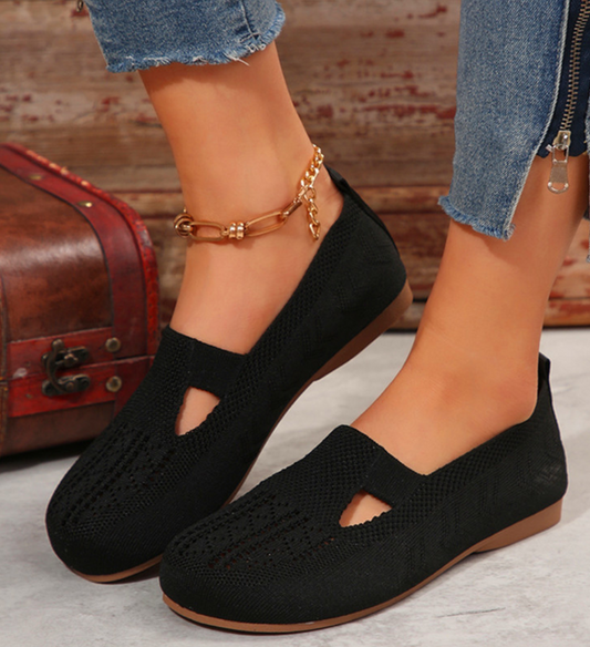👟 Bequeme Strick-Slipper für Damen | Leicht & Atmungsaktiv | Flache Hausschuhe zum Relaxen