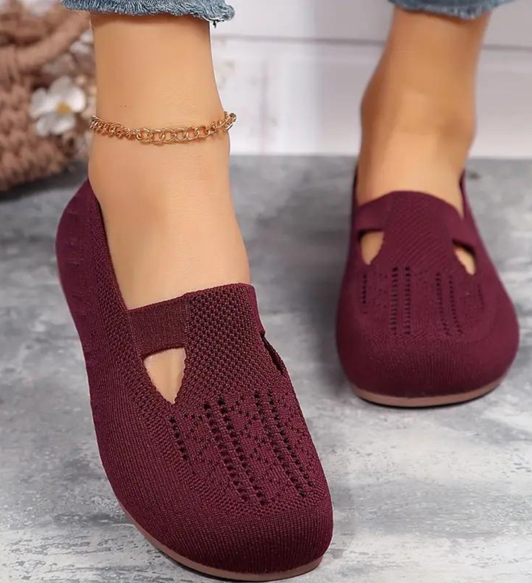 👟 Bequeme Strick-Slipper für Damen | Leicht & Atmungsaktiv | Flache Hausschuhe zum Relaxen