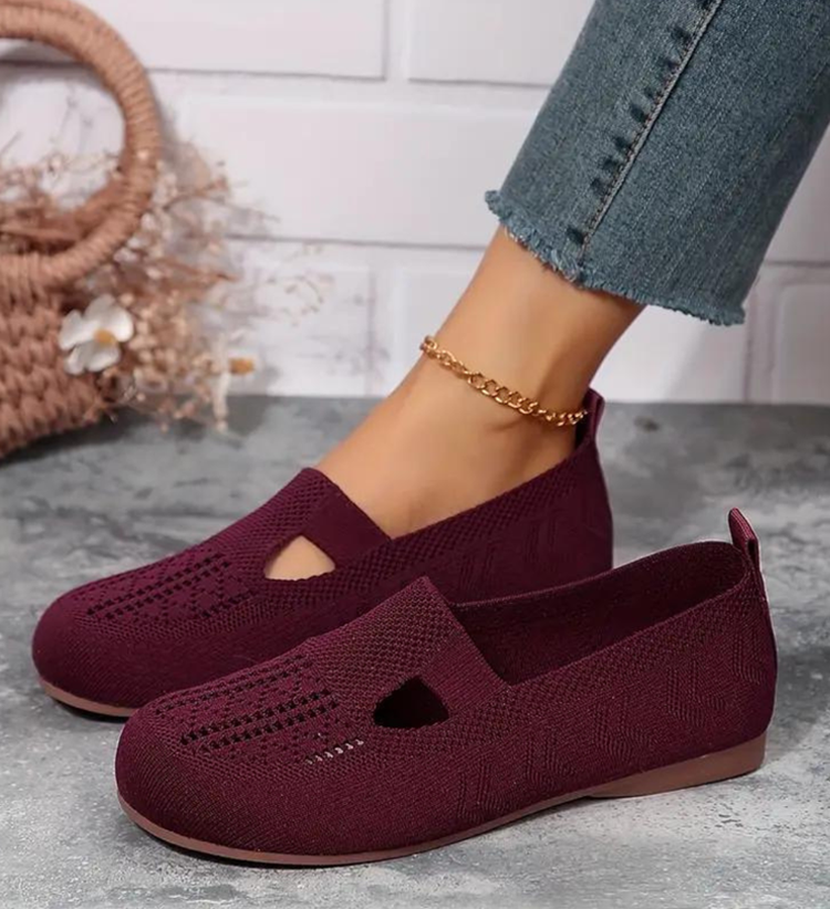 👟 Bequeme Strick-Slipper für Damen | Leicht & Atmungsaktiv | Flache Hausschuhe zum Relaxen