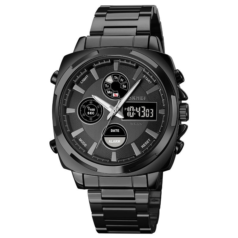 🎁【Vaterstag-Angebot】Herrenuhr – Analog-Digital mit Alarmfunktion