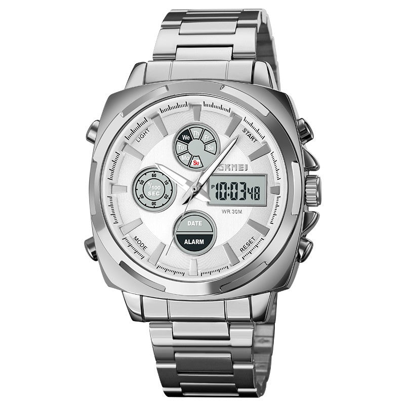 🎁【Vaterstag-Angebot】Herrenuhr – Analog-Digital mit Alarmfunktion