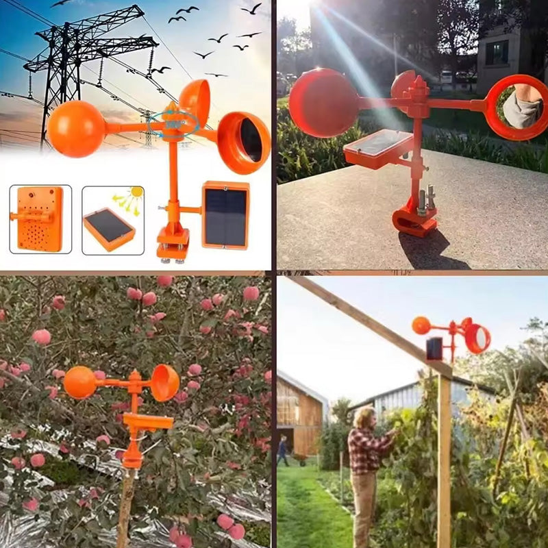Reflektor und Windspinner zur Vogelabwehr mit Geräuschfunktion