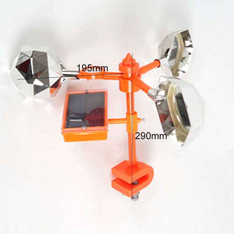 Reflektor und Windspinner zur Vogelabwehr mit Geräuschfunktion