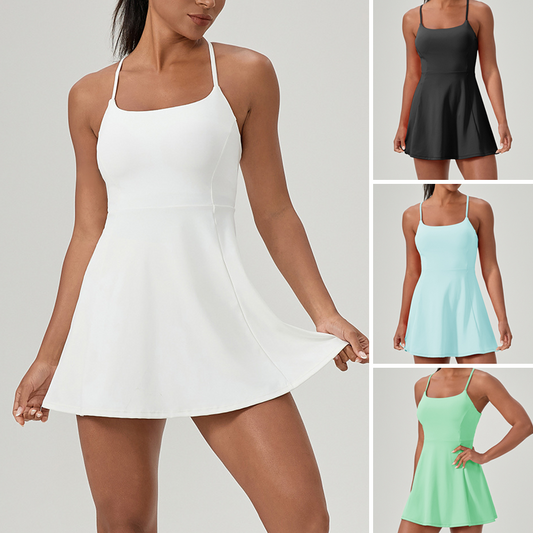 Sportliches Mini-Kleid mit Spaghettiträgern
