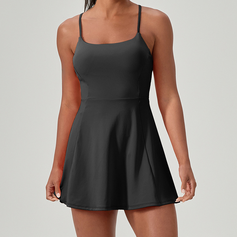 Sportliches Mini-Kleid mit Spaghettiträgern