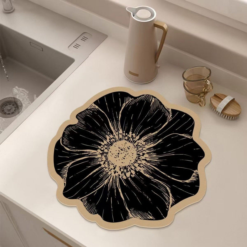 🌸Flower-Shaped Dish Drying Mat for Kitchen Counter-✨ Jetzt 50% sparen!⏳ Nur heute!