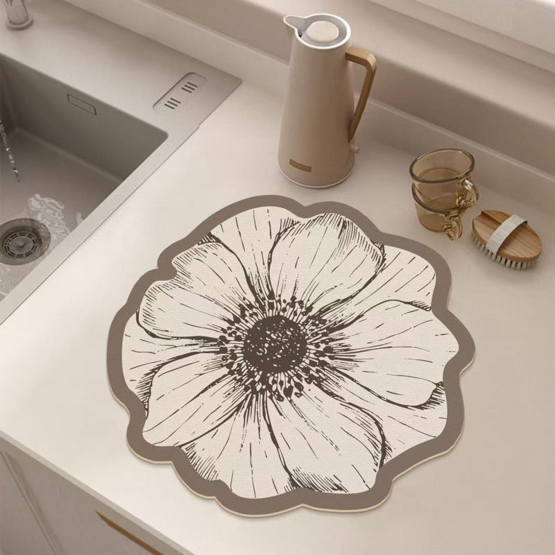 🌸Flower-Shaped Dish Drying Mat for Kitchen Counter-✨ Jetzt 50% sparen!⏳ Nur heute!