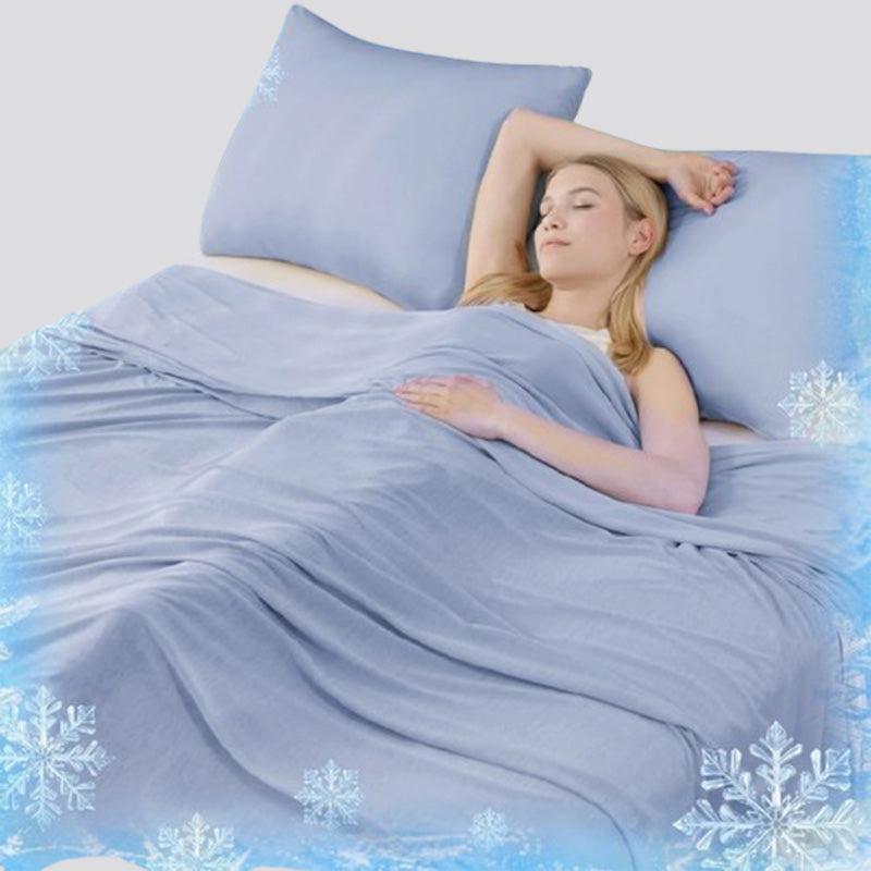 ⏰ 50 % RABATT – Nur für kurze Zeit ✨❄️ Leichte Kühldecke für den Sommer – kühlende, atmungsaktive Sommerdecke, leicht & waschbar, ideal für heiße Nächte und Sofa 🛏️