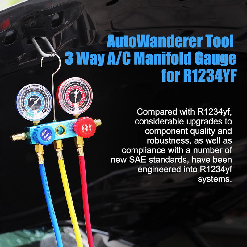 🔥3 Way R134/R22/R410 AC Gauges💥💥Befristetes Angebot: 49% Rabatt auf Bestellungen