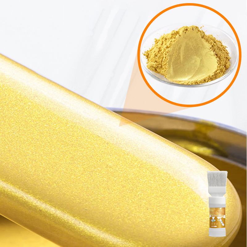 Wasserbasierende Metallic-Silber-Farbe mit integriertem Pinsel