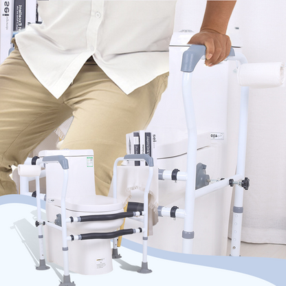 🔥 40% RABATT! 🚽 Senioren Toilettenstützgriff – Höhenverstellbare Aufstehhilfe mit Rutschfesten Armlehnen | Sicher & Komfortabel 🛡️