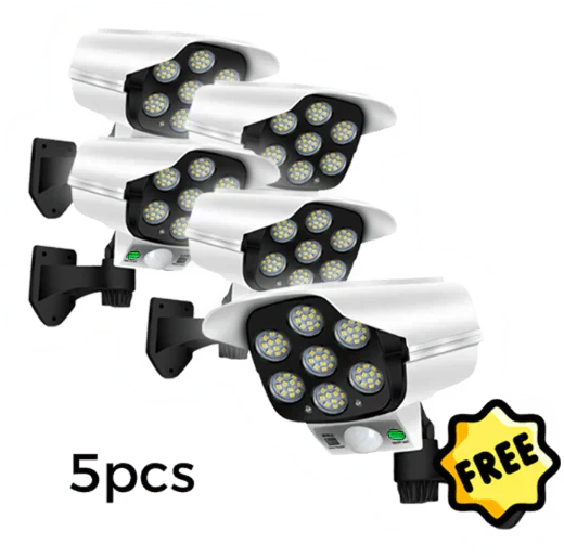 Solar LED Wandleuchte mit Bewegungsmelder – Kamera-Attrappe für Garten & Hof☀️💡