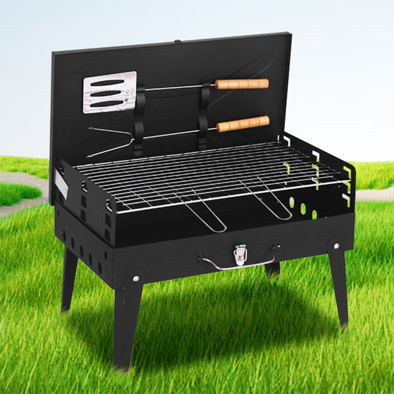🔥 Tragbarer faltbarer Holzkohlegrill für Outdoor-Kochen 🍖