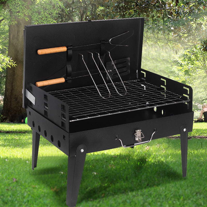 🔥 Tragbarer faltbarer Holzkohlegrill für Outdoor-Kochen 🍖