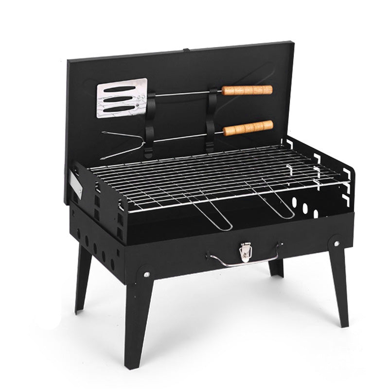 🔥 Tragbarer faltbarer Holzkohlegrill für Outdoor-Kochen 🍖