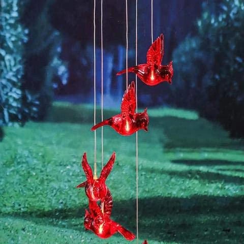 🦋 Verschönern Sie Ihren Garten – ✨ Kreative Vogel-Design-Solar-Windspiel