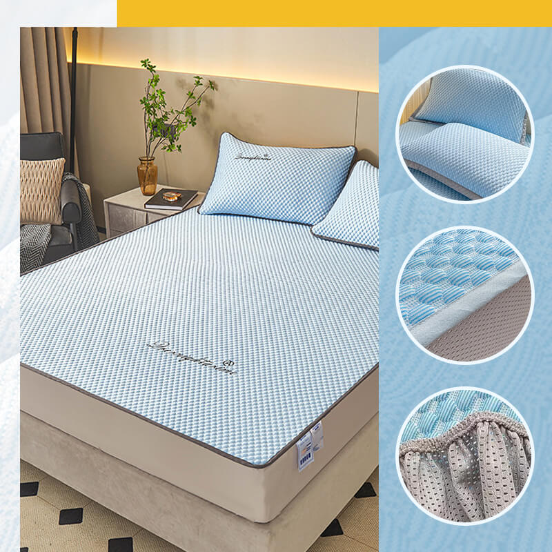 🔥 50% RABATT❄️ Kühlende Sommerbettwäsche im 3-teiligen Spannbettlaken-Set – mit Noppenstruktur für sanfte Massagewirkung & atmungsaktiver Kühlfaser, waschbar & komfortabel 🛏️