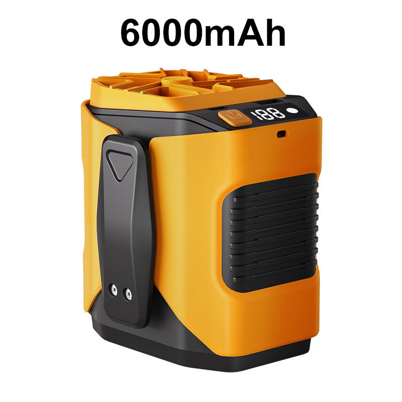 🌀 Leistungsstarker Hüftventilator mit 100 Geschwindigkeitsstufen – USB-C aufladbar, extrem starker Luftstrom, ideal für Baustelle, Outdoor & Reisen ⚡