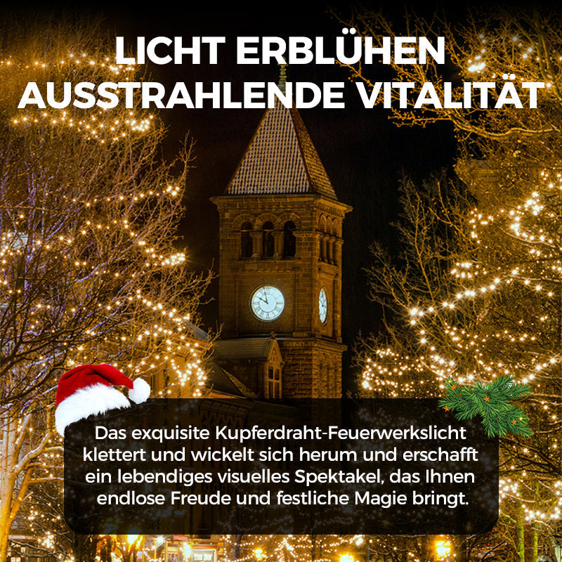🎄Frühe Weihnachtsaktion 50 % Rabatt✨Kupferdraht-Feuerwerkskörper-Lichterkette