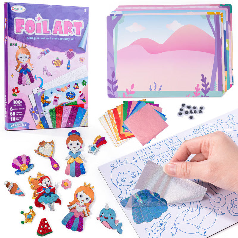 ✨ Glitzerndes Zauber-Set: Kreative Folienbilder für kleine Künstler(3-9 Jahre)