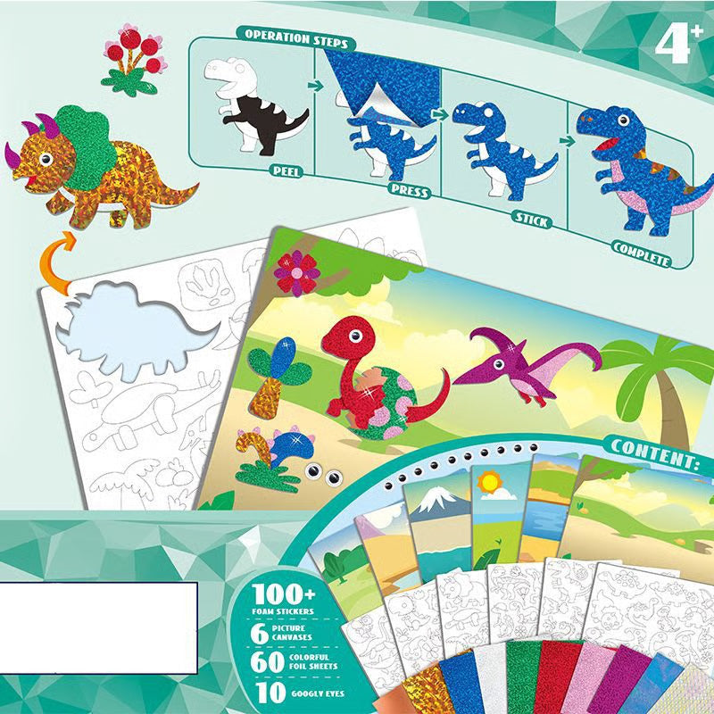 ✨ Glitzerndes Zauber-Set: Kreative Folienbilder für kleine Künstler(3-9 Jahre)