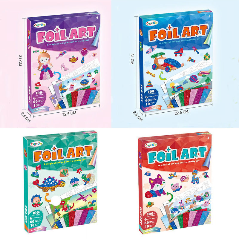 ✨ Glitzerndes Zauber-Set: Kreative Folienbilder für kleine Künstler(3-9 Jahre)