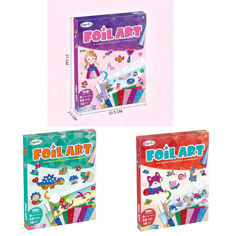 ✨ Glitzerndes Zauber-Set: Kreative Folienbilder für kleine Künstler(3-9 Jahre)