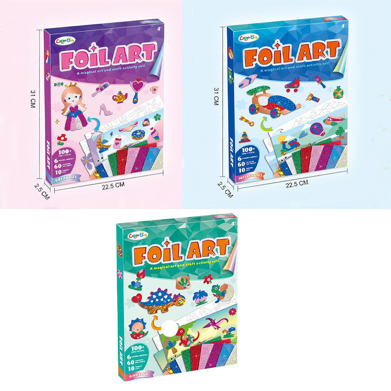 ✨ Glitzerndes Zauber-Set: Kreative Folienbilder für kleine Künstler(3-9 Jahre)