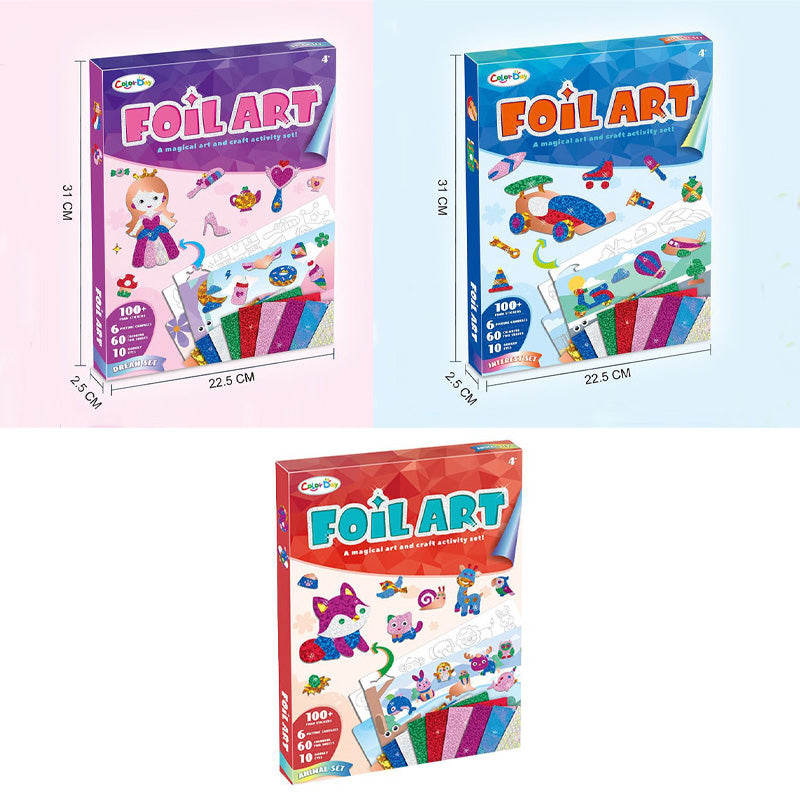 ✨ Glitzerndes Zauber-Set: Kreative Folienbilder für kleine Künstler(3-9 Jahre)