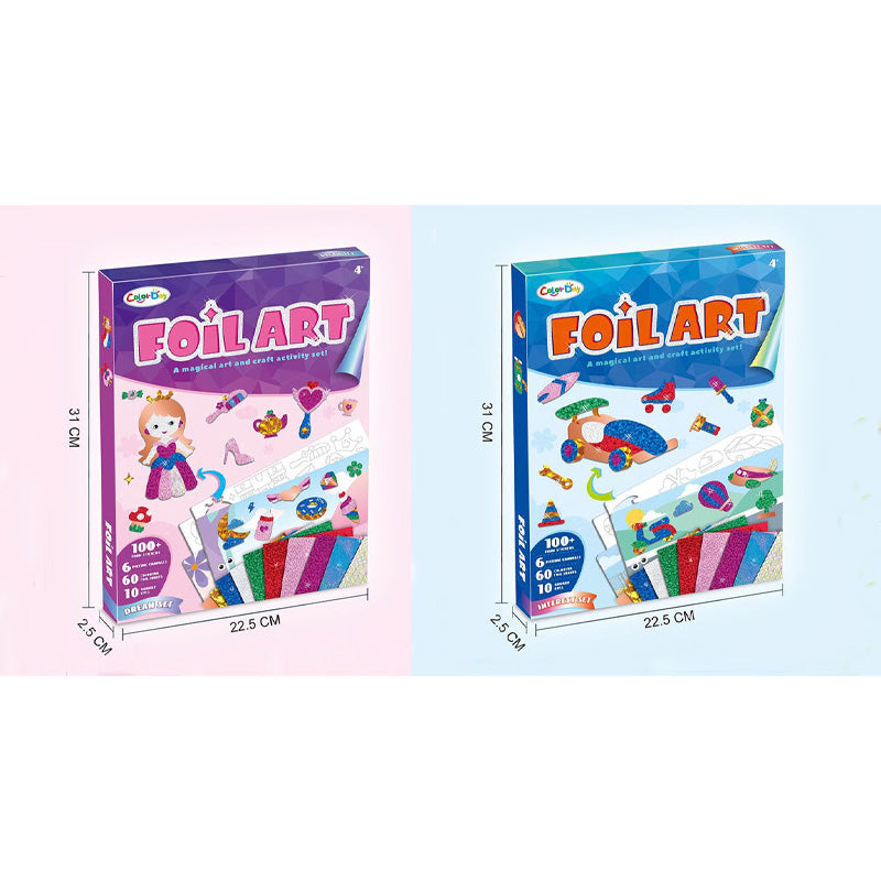 ✨ Glitzerndes Zauber-Set: Kreative Folienbilder für kleine Künstler(3-9 Jahre)