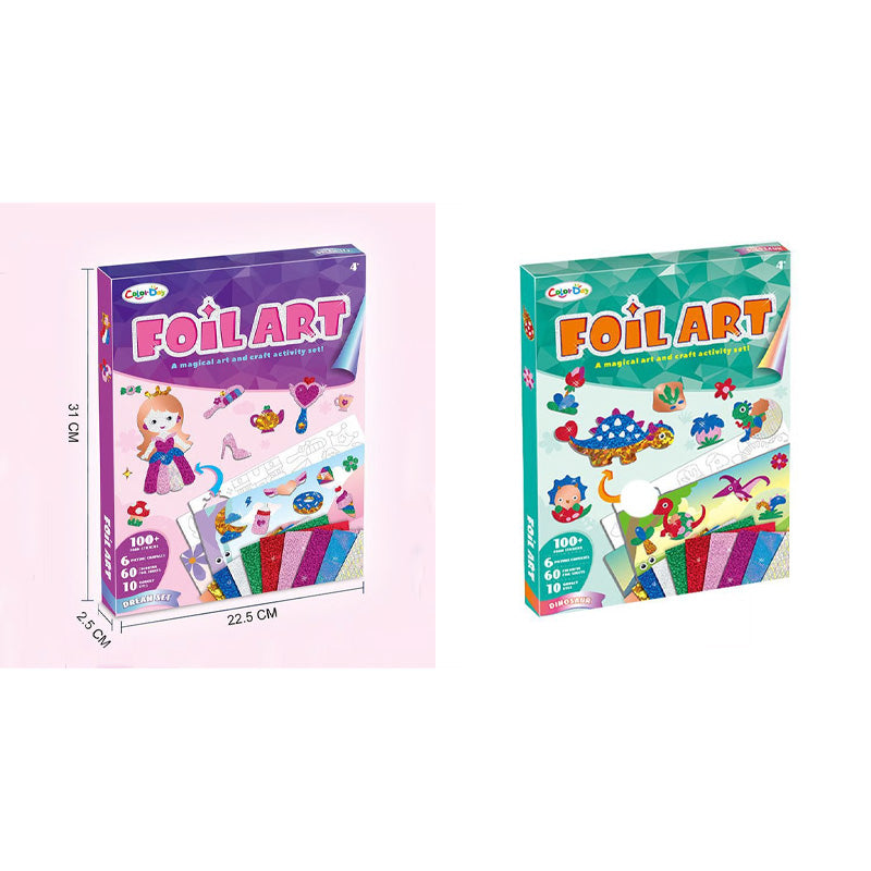 ✨ Glitzerndes Zauber-Set: Kreative Folienbilder für kleine Künstler(3-9 Jahre)