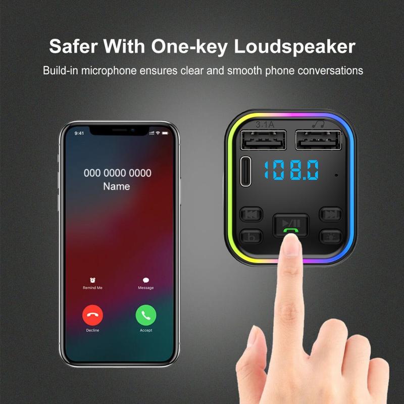 🎶 Bunte Licht Bluetooth Auto MP3-Player – Musik &amp; Atmosphäre Für Jede Fahrt!