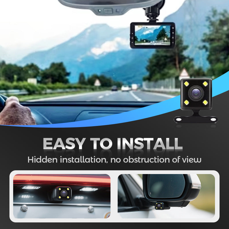 HD-Dashcam mit Front- und Rückobjektiv