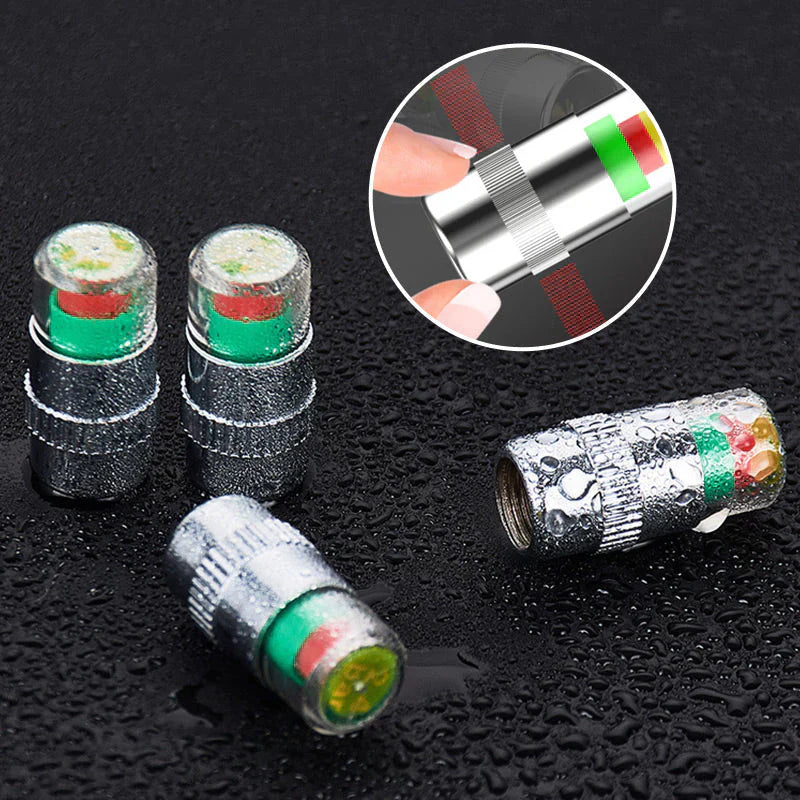 🚗4 Stück Reifendrucküberwachungs-Ventilkappen für Autos🔥
