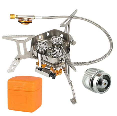 🔥LETZTER TAG: 50% RABATT🌟9900W/7200W Winddichter Campingkocher, Gaskocher mit Piezozündung