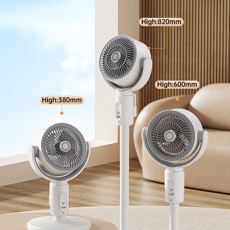 Motor Standventilator, 20dB sehr leiser Ventilator, 30m Wurfweite, 2465m³/h Luftvolumen, Fan mit Fernbedienung & Kühlung