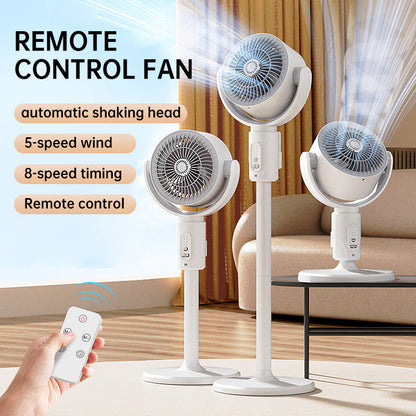 Motor Standventilator, 20dB sehr leiser Ventilator, 30m Wurfweite, 2465m³/h Luftvolumen, Fan mit Fernbedienung & Kühlung