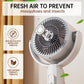 Motor Standventilator, 20dB sehr leiser Ventilator, 30m Wurfweite, 2465m³/h Luftvolumen, Fan mit Fernbedienung & Kühlung