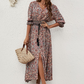 💃 Bohemian Print V-Ausschnitt Kleider für Damen