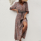 💃 Bohemian Print V-Ausschnitt Kleider für Damen