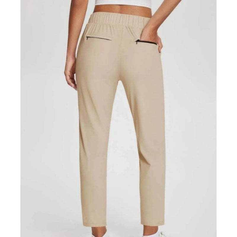 ❤️‍🔥Sommer-Verkauf 50% Rabatt🏆Elastische Damenhose mit hoher Taille und Reißverschlusstaschen