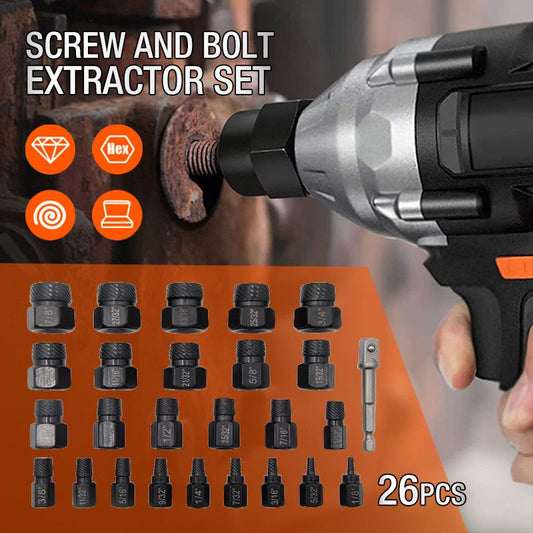 🔩 Begrenztes Angebot von 50% - 26-teiliges Schraubenausdreher-Set