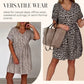 🔥Sommer-Hot-Sale 50% Rabatt❤️Lässiges Damenkleid mit V-Ausschnitt und kurzen Ärmeln