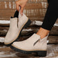 🥾✨Damenschuhe mit runder Spitze und Reißverschluss, für alle Fußformen geeignet