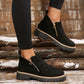 🥾✨Damenschuhe mit runder Spitze und Reißverschluss, für alle Fußformen geeignet