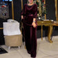 Rundhals-Top mit Strasssteinen & Hose mit weitem Bein – 2-teiliger Set