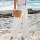 🌸Damen Casual High-Waisted Gerade Bein Cropped Hosen