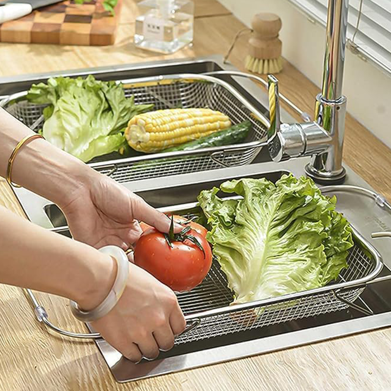✨ Edelstahl Ausziehbarer Abtropfkorb
