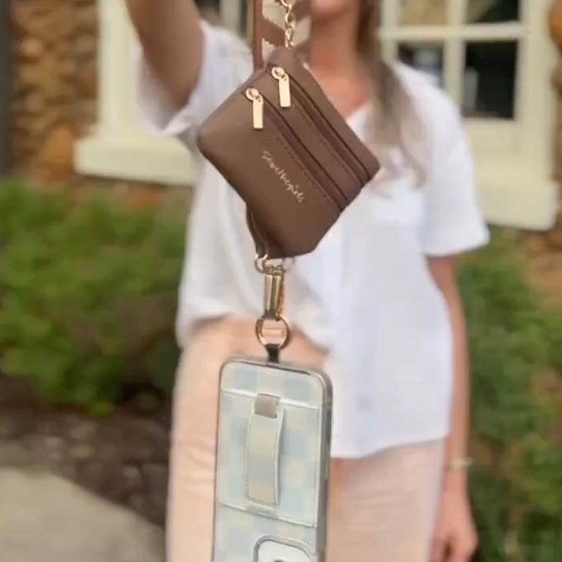 ❣️HOT SALE – 50 % RABATT📱Crossbody-Handytasche mit Reißverschlussfach